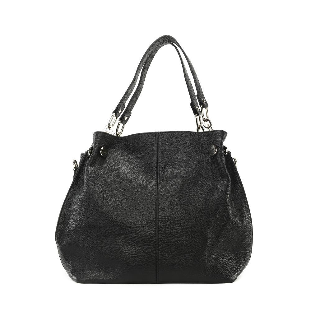 Sac à main en cuir grainé DENZEL Noir