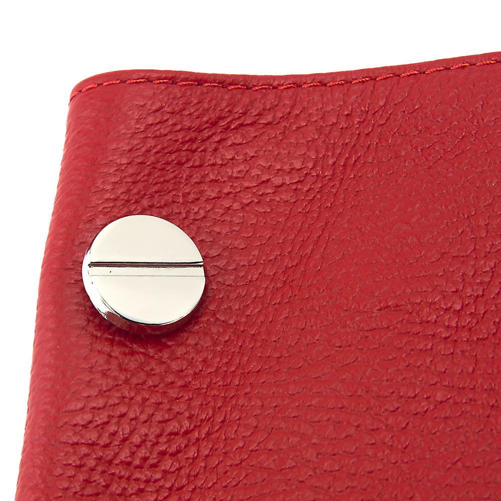 Sac à main en cuir grainé DENZEL Rouge garance