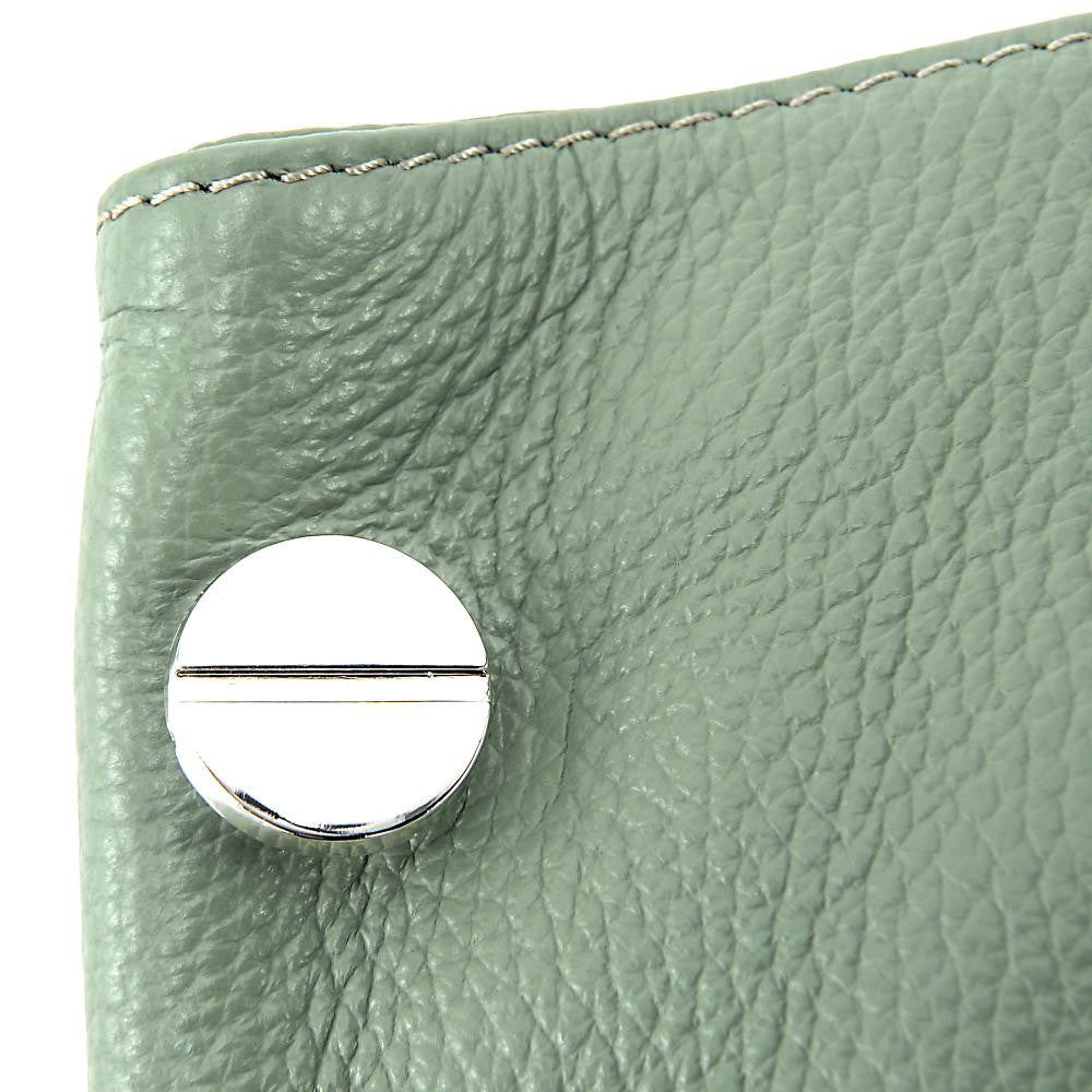Sac à main en cuir grainé DENZEL Vert pastel