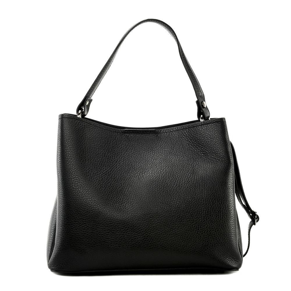 Sac à main en cuir grainé PRAGUE Noir