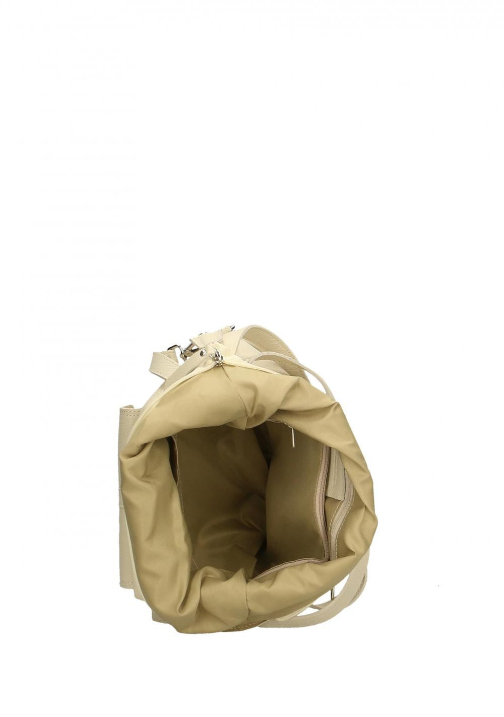 Sac multiposition en cuir grainé RIMINI Beige crème