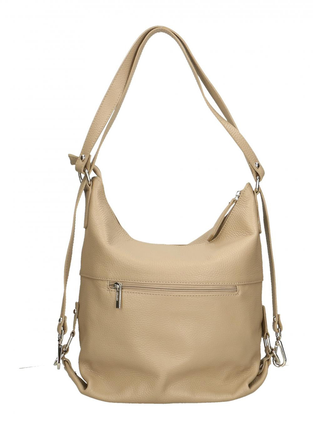Sac multiposition en cuir grainé RIMINI Taupe