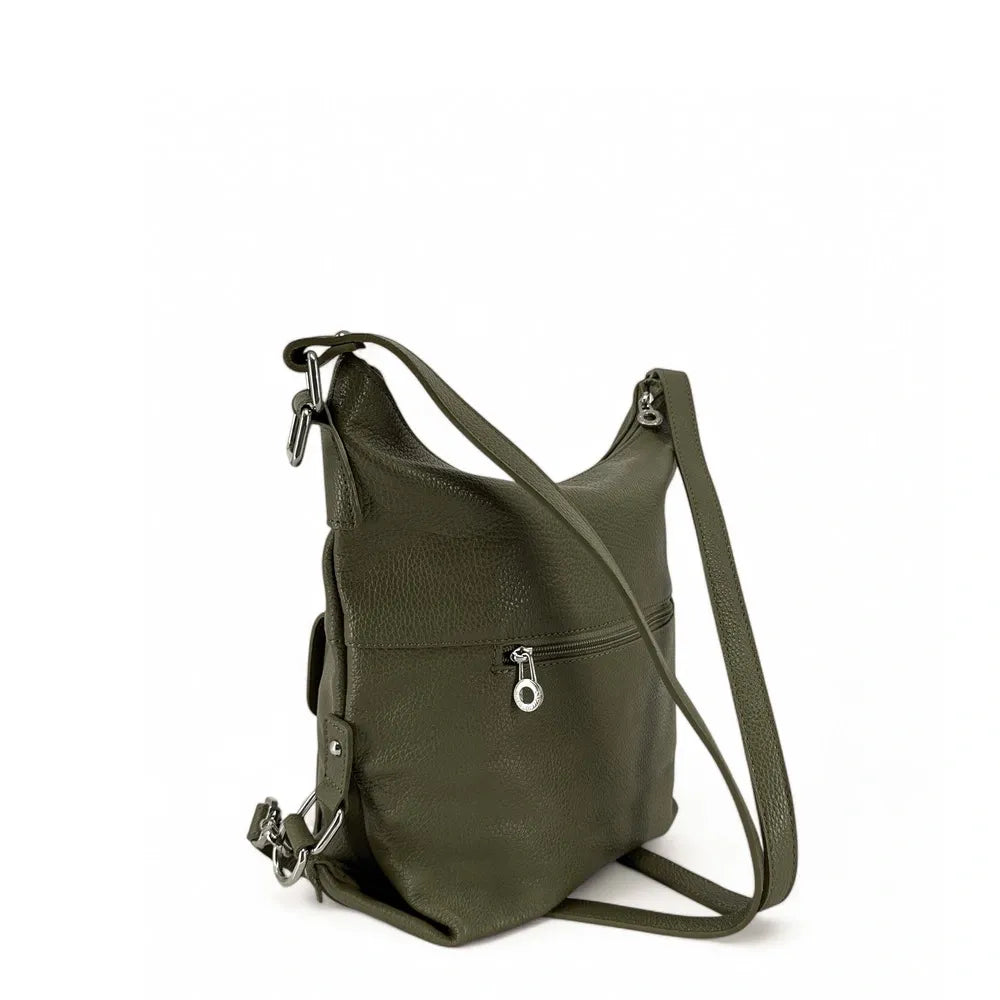 Sac multiposition en cuir grainé RIMINI Kaki