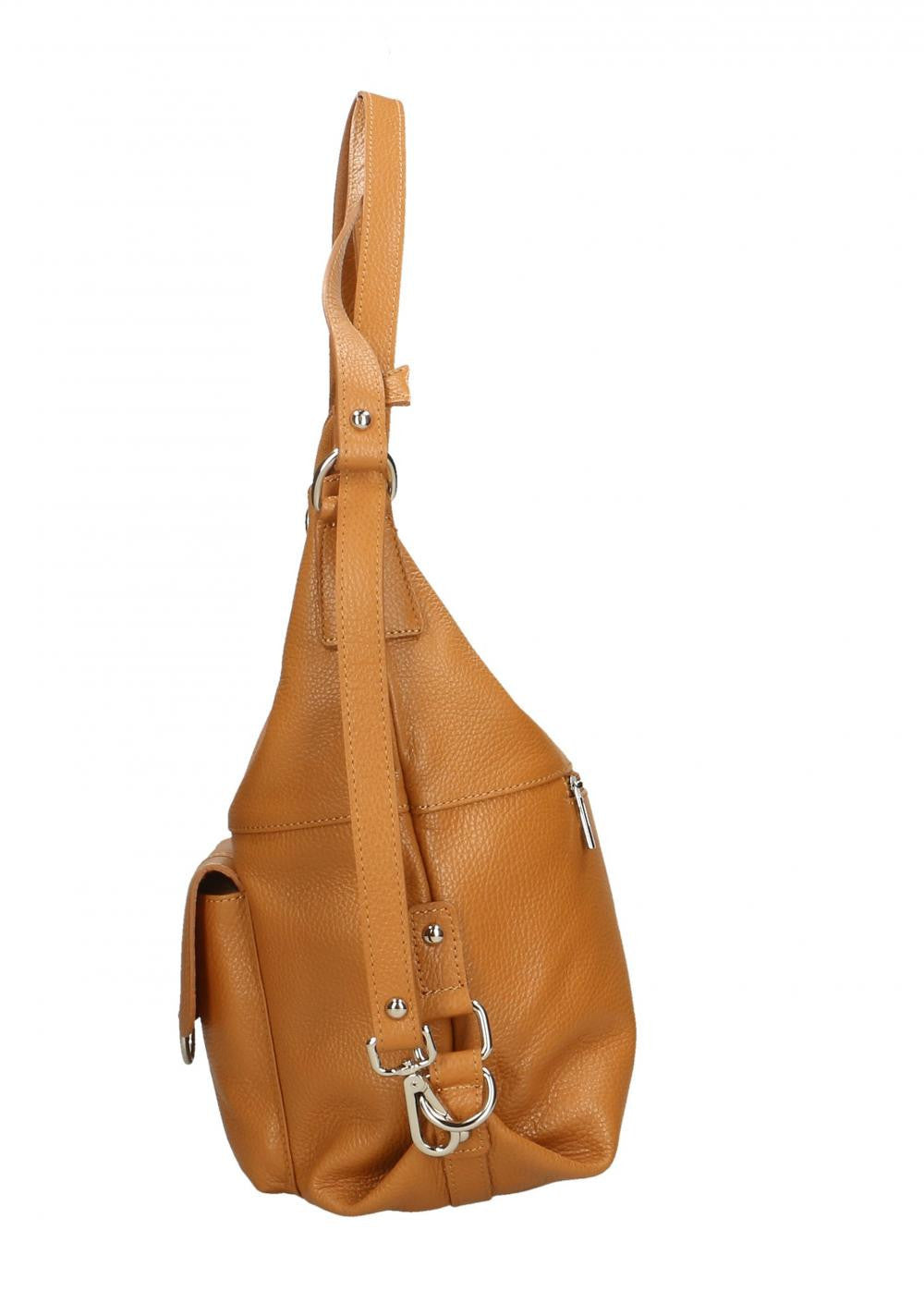 Sac multiposition en cuir grainé RIMINI Cognac