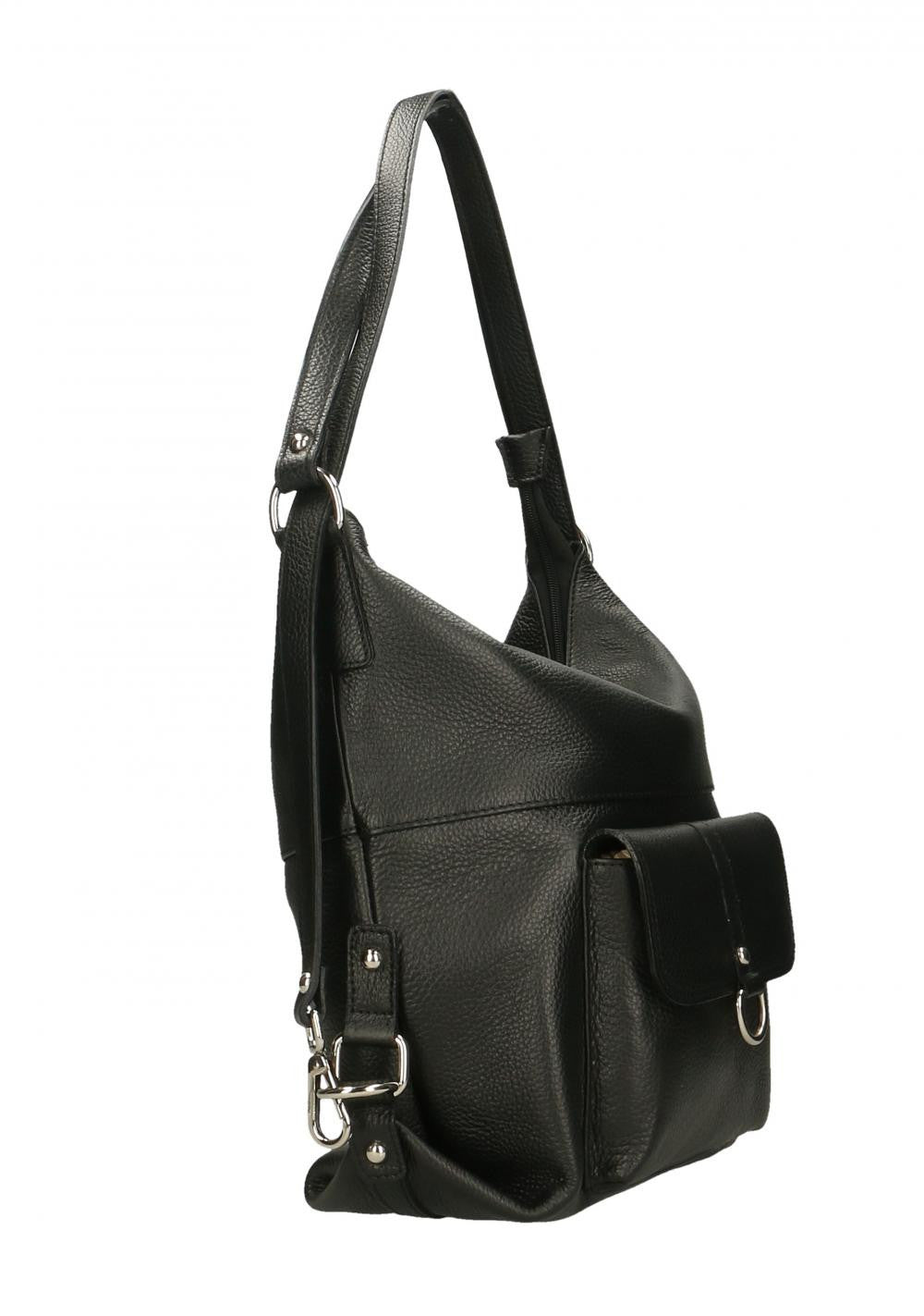 Sac multiposition en cuir grainé RIMINI Noir
