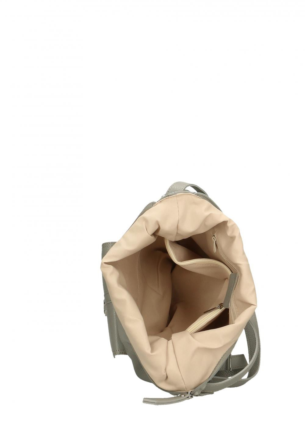 Sac multiposition en cuir grainé RIMINI Gris clair