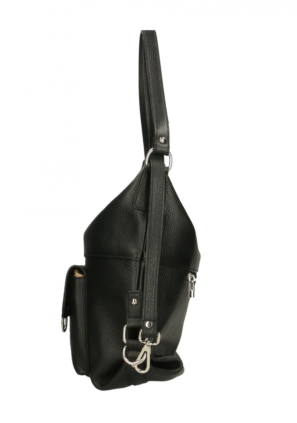 Sac multiposition en cuir grainé RIMINI Noir