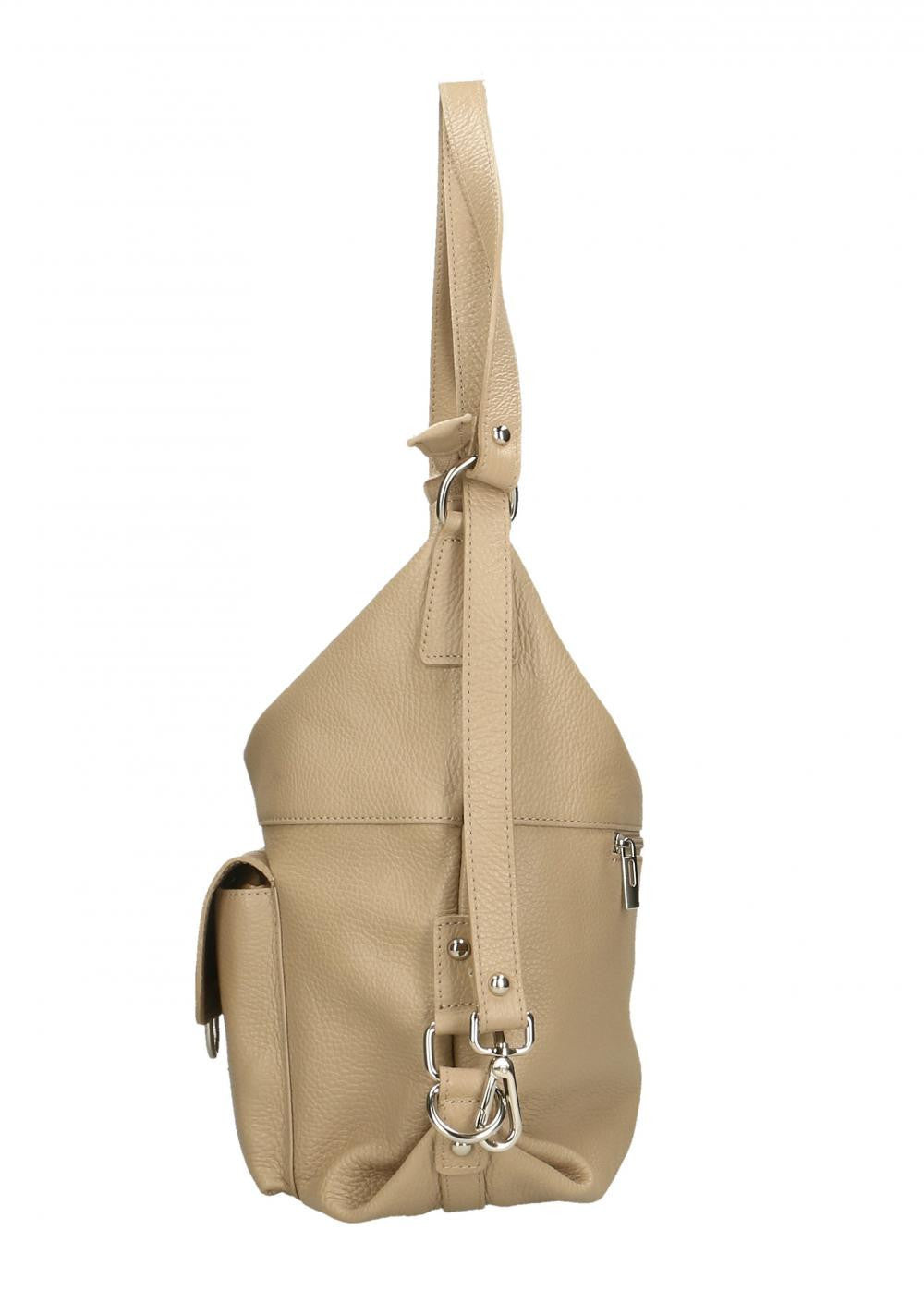Sac multiposition en cuir grainé RIMINI Taupe