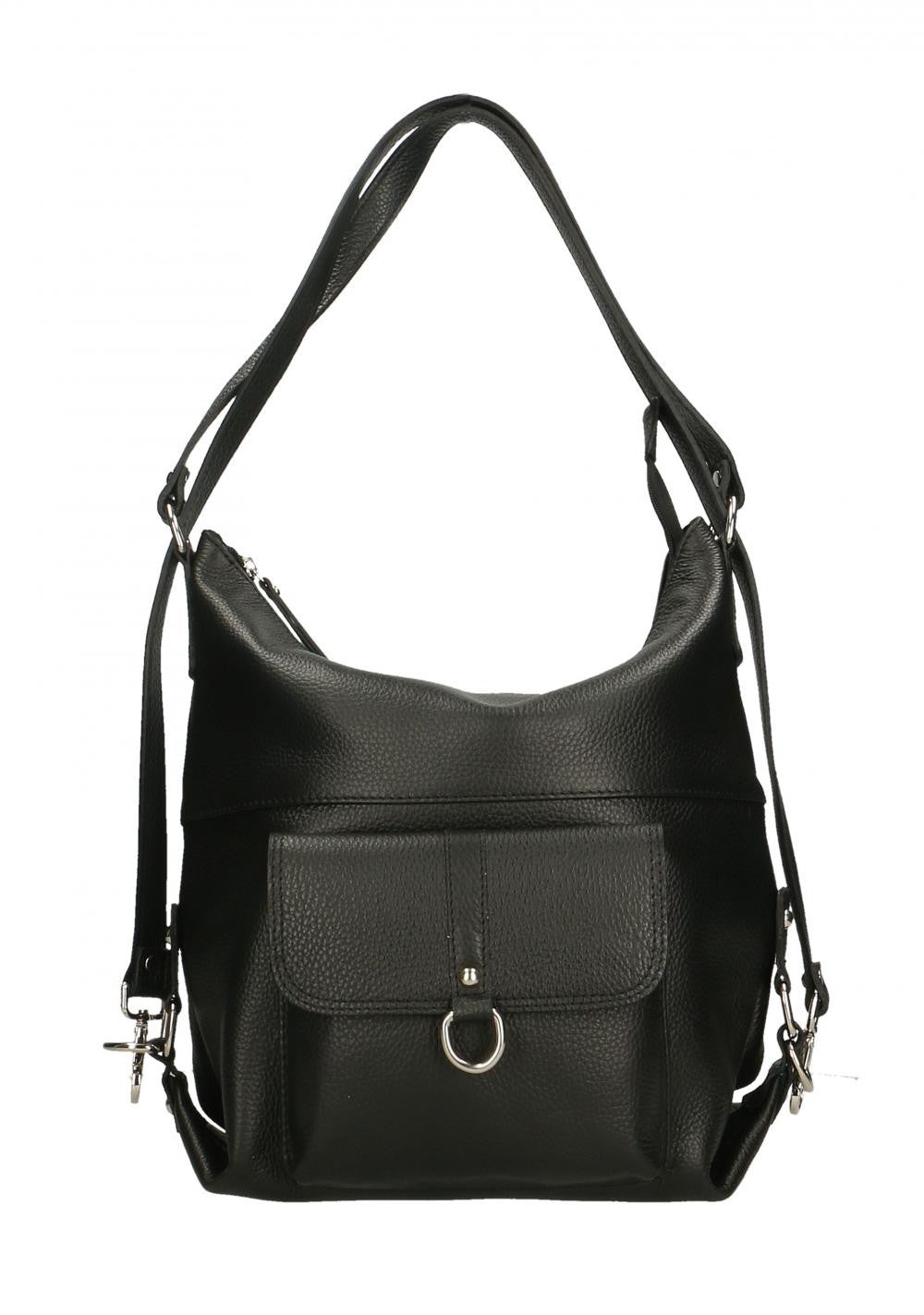 Sac multiposition en cuir grainé RIMINI Noir
