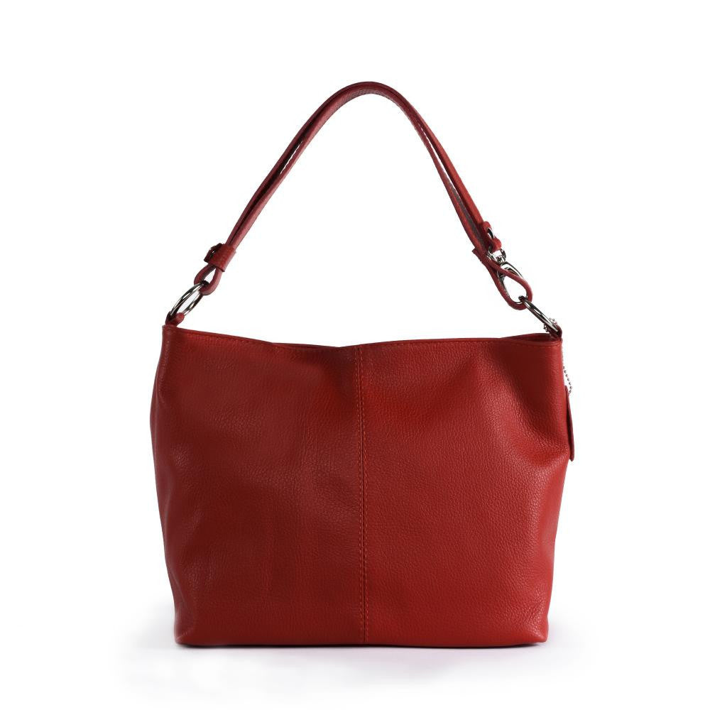 Sac à main en cuir grainé KUTA Rouge garance