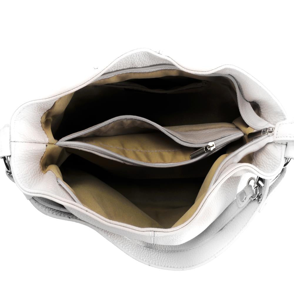 Sac à main en cuir grainé KUTA Blanc