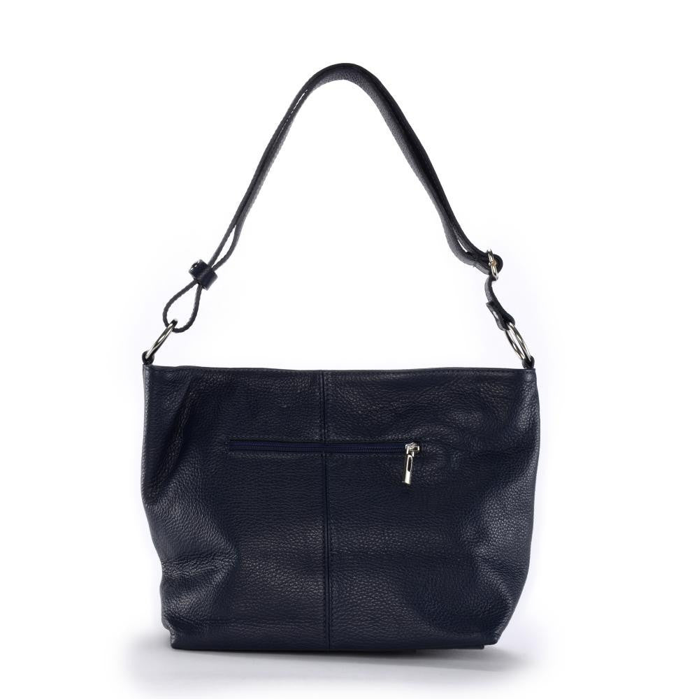 Sac à main en cuir grainé KUTA Bleu marine