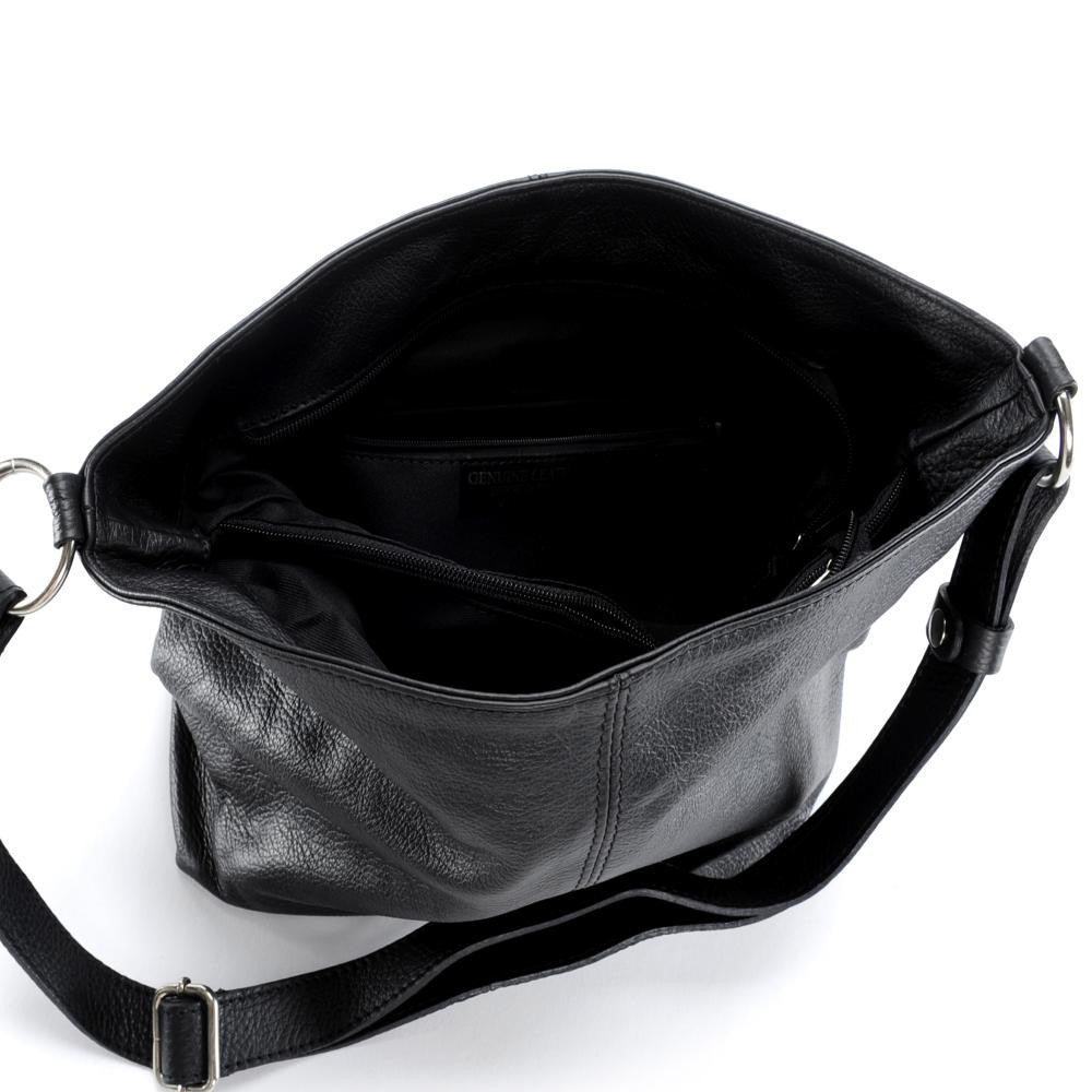 Sac à main en cuir grainé KUTA Noir