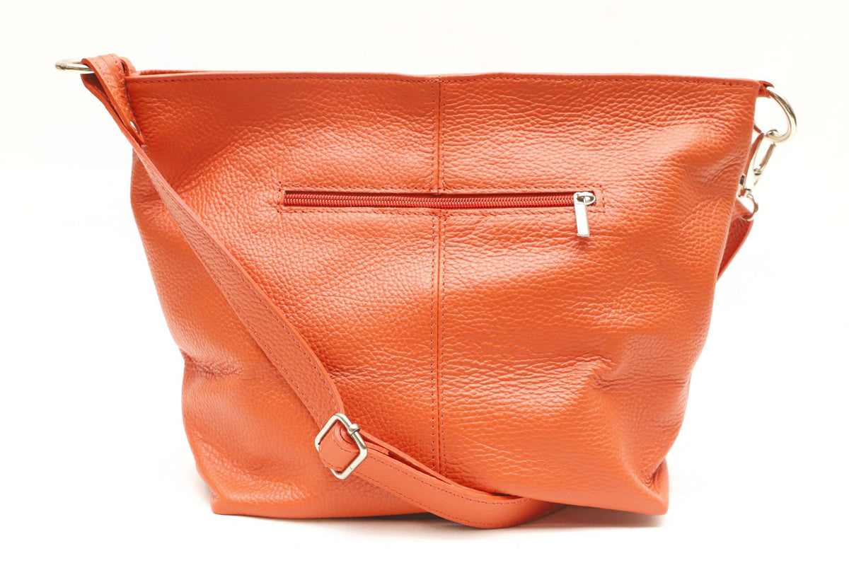 Sac à main en cuir grainé KUTA Orange