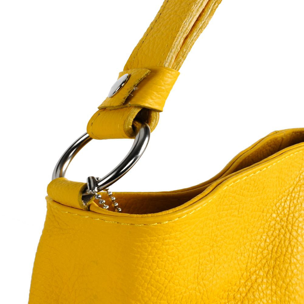 Sac à main en cuir grainé KUTA Jaune tournesol