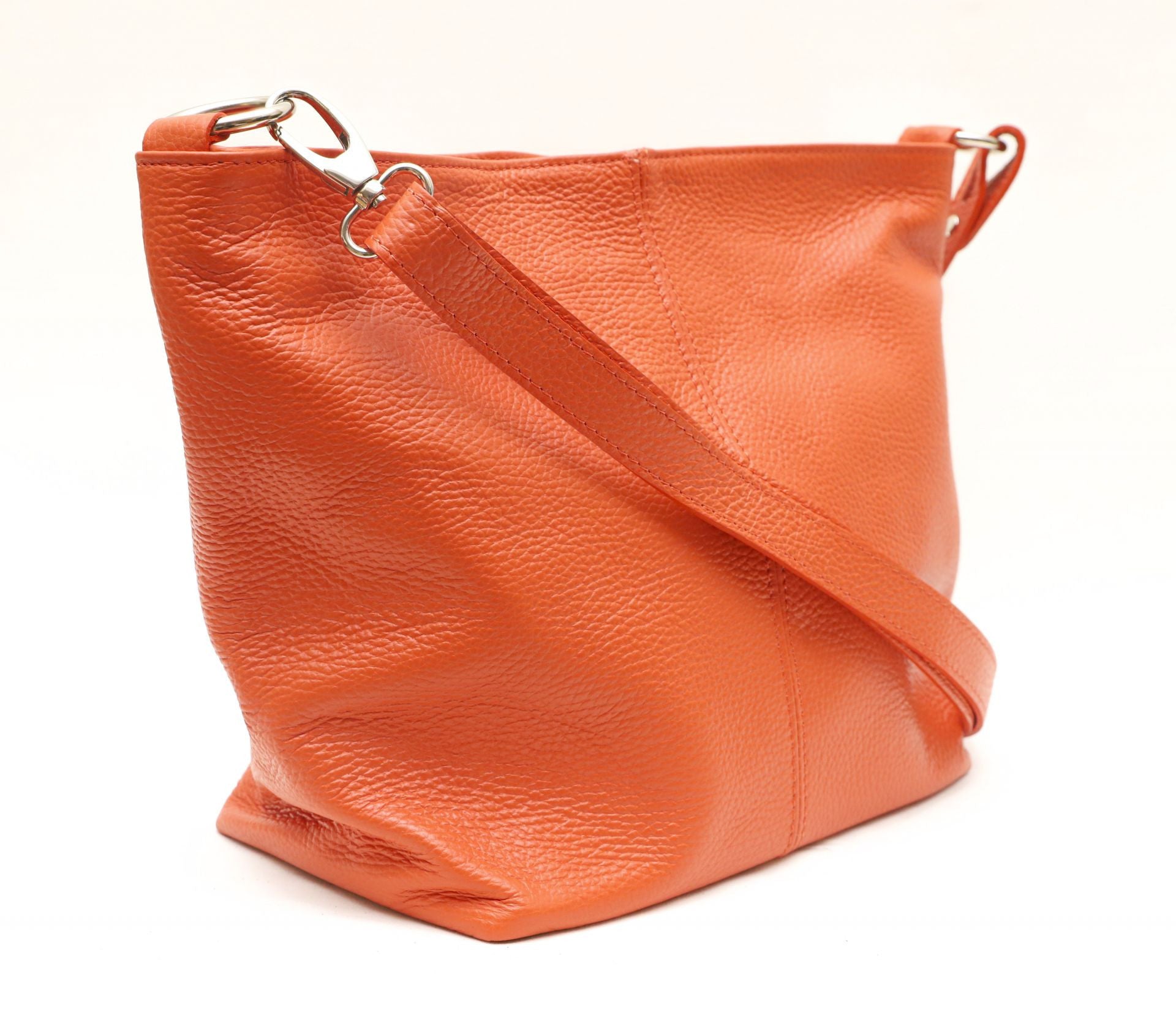 Sac à main en cuir grainé KUTA Orange