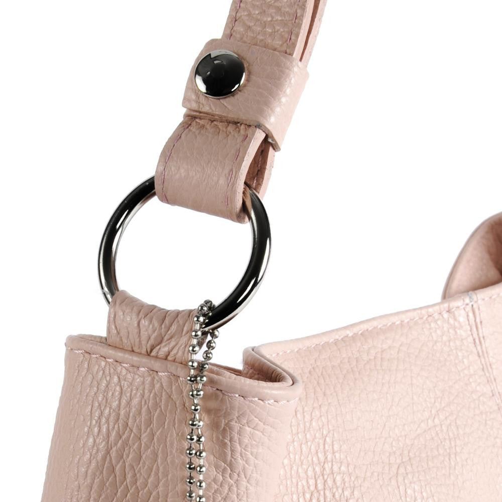 Sac à main en cuir grainé KUTA Rose nude