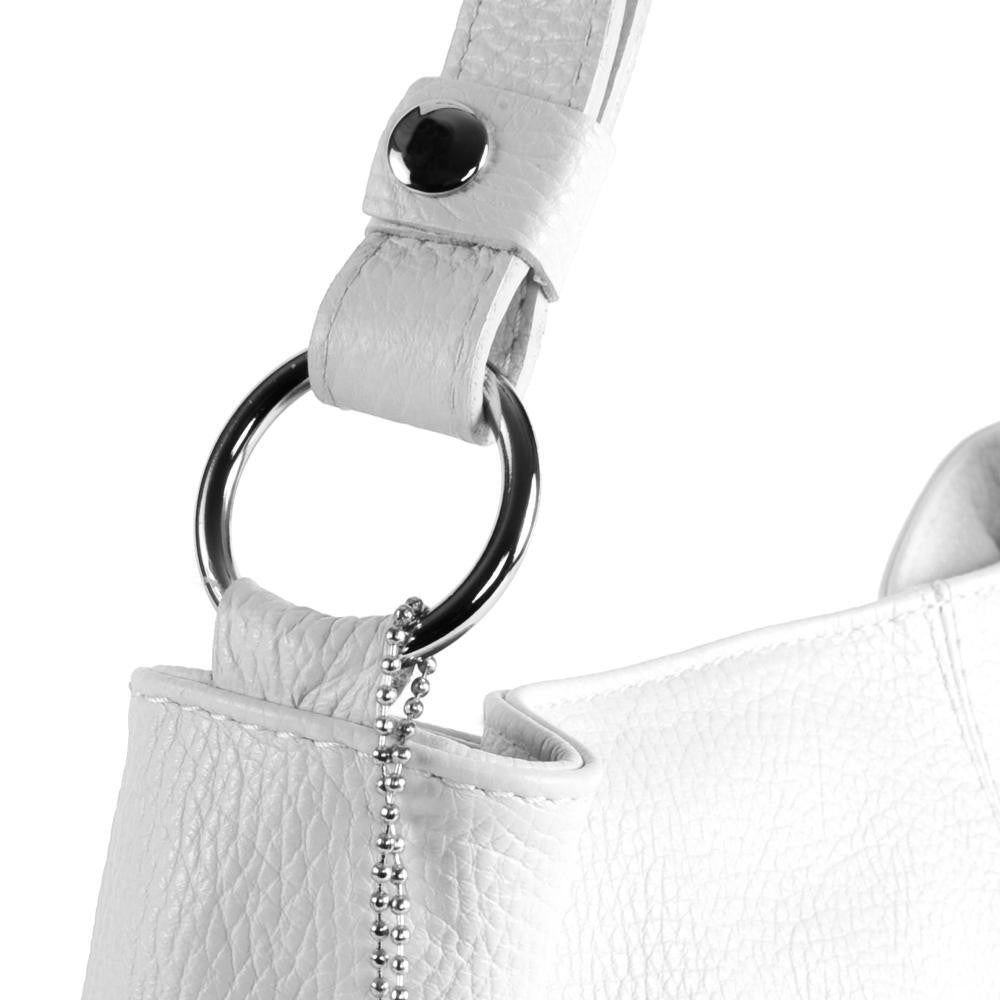 Sac à main en cuir grainé KUTA Blanc