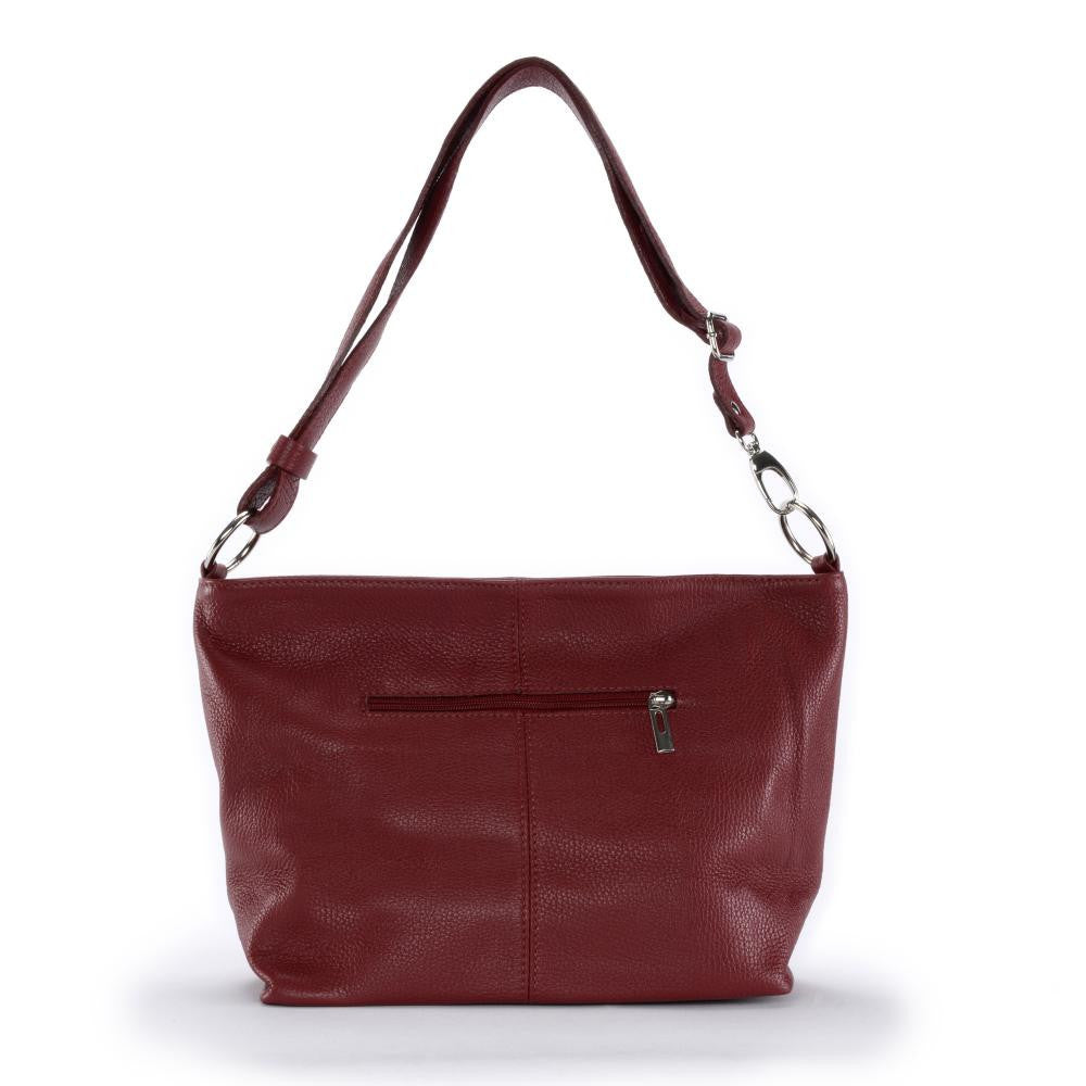 Sac à main en cuir grainé KUTA Rouge foncé