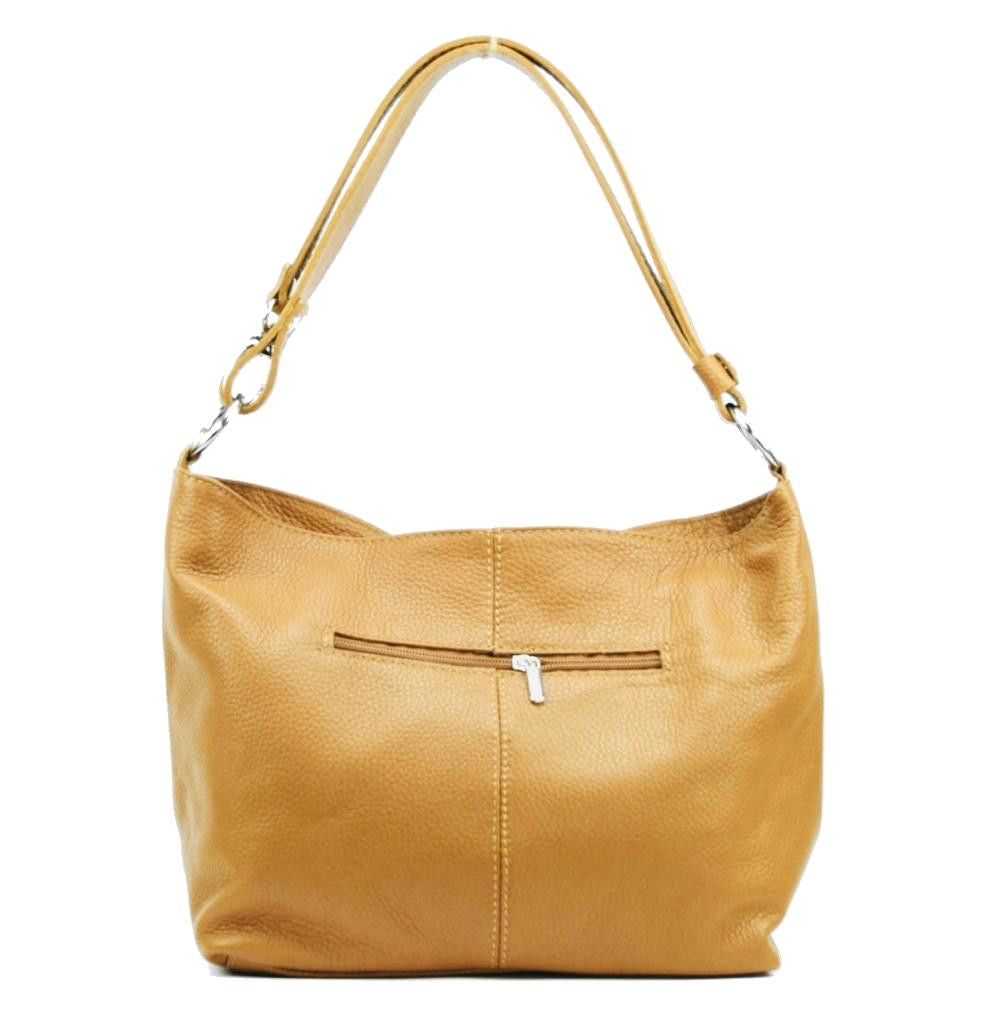 Sac à main en cuir grainé KUTA Camel