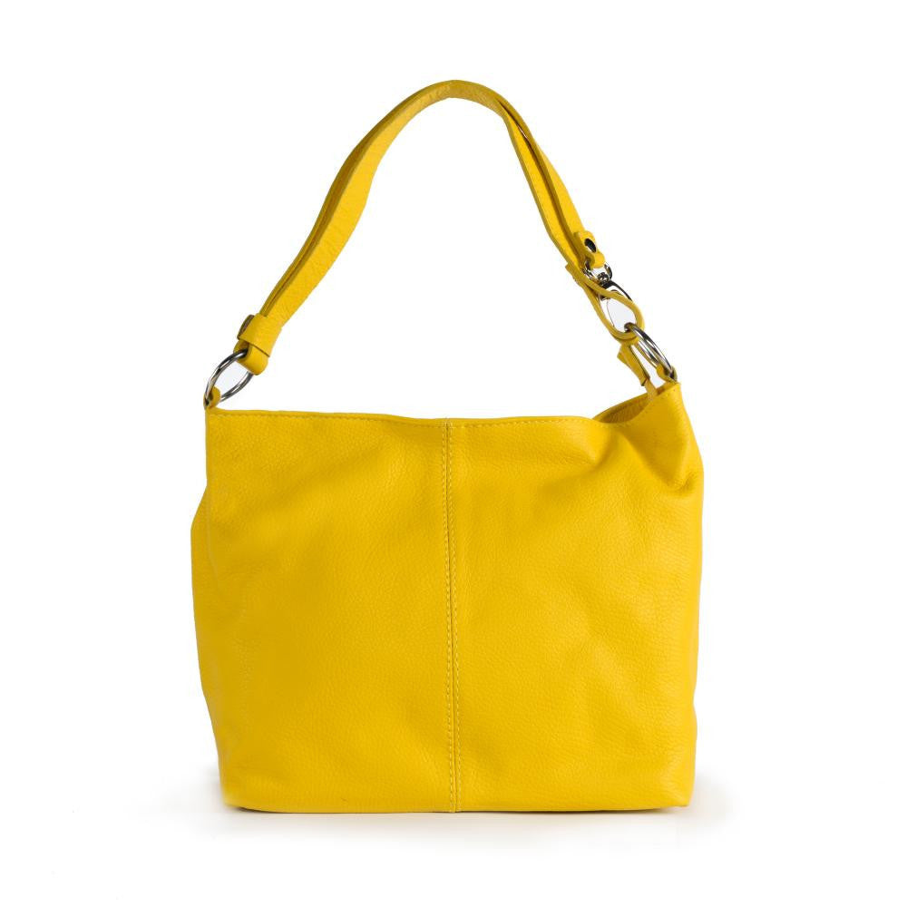Sac à main en cuir grainé KUTA Jaune tournesol