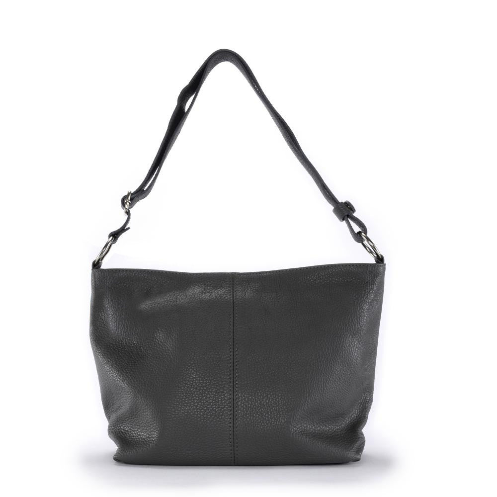Sac à main en cuir grainé KUTA Gris foncé
