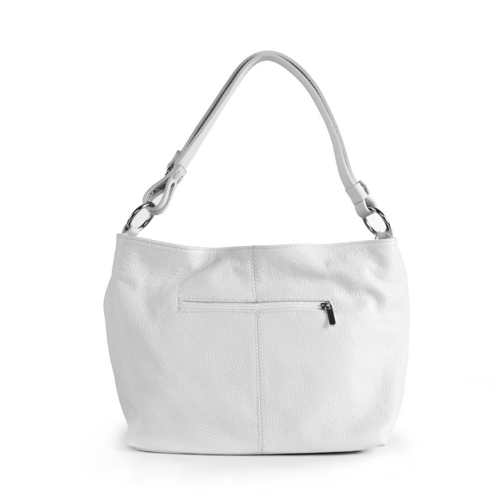 Sac à main en cuir grainé KUTA Blanc
