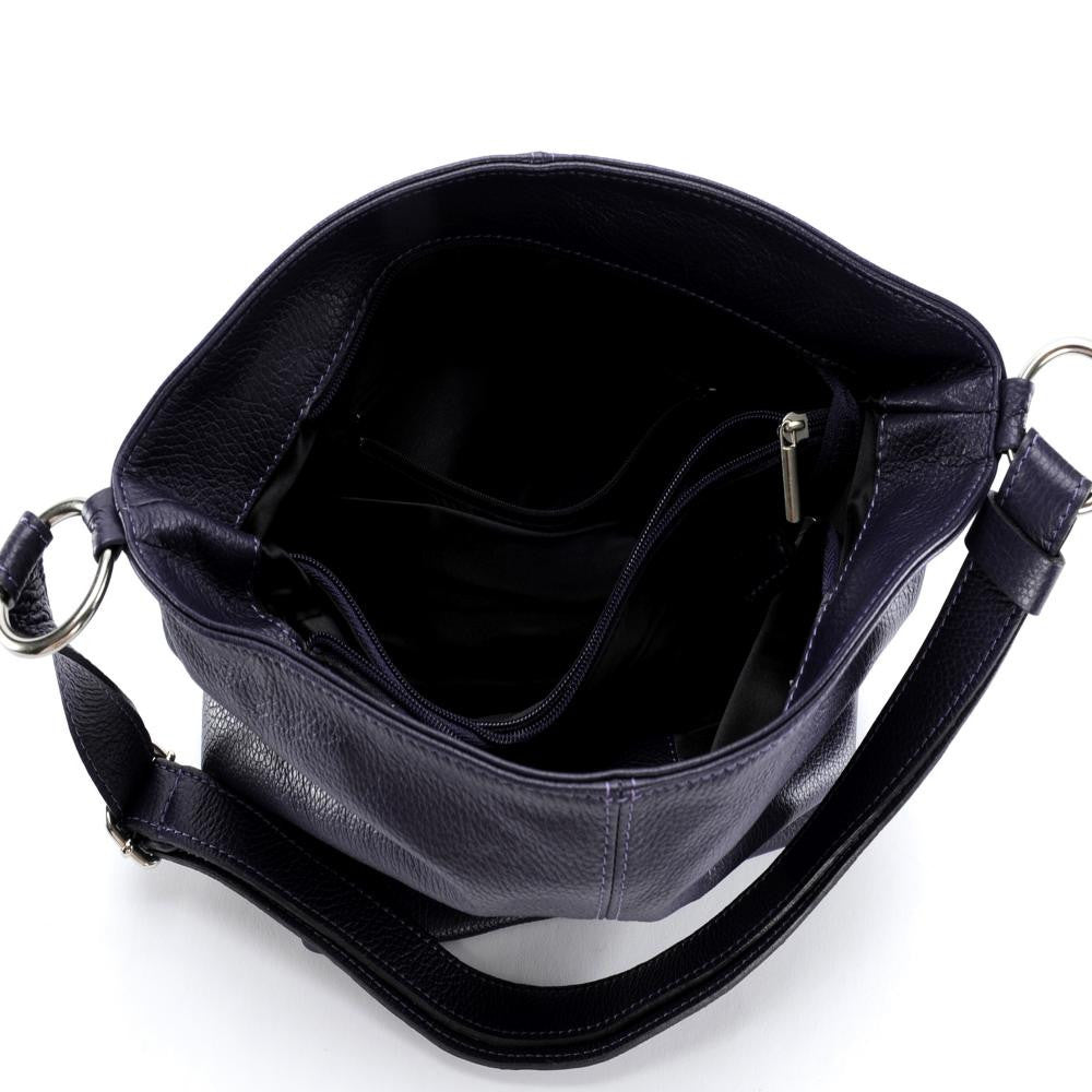 Sac à main en cuir grainé KUTA Violet