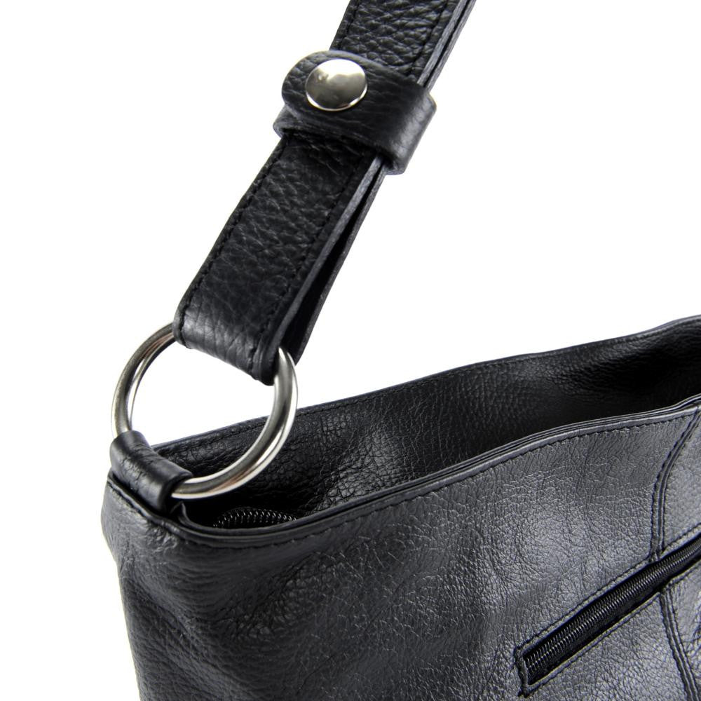 Sac à main en cuir grainé KUTA Noir