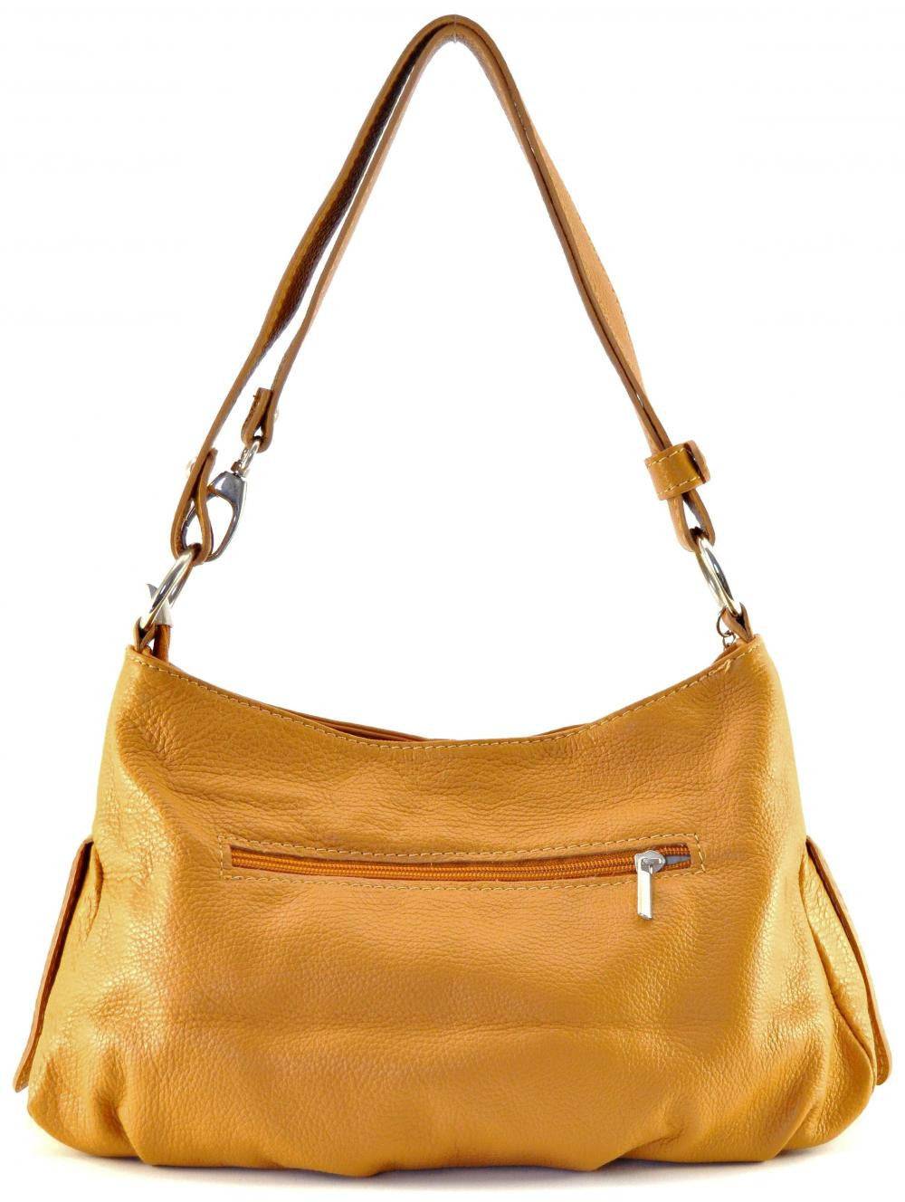 Sac à main en cuir grainé LOBE Cognac
