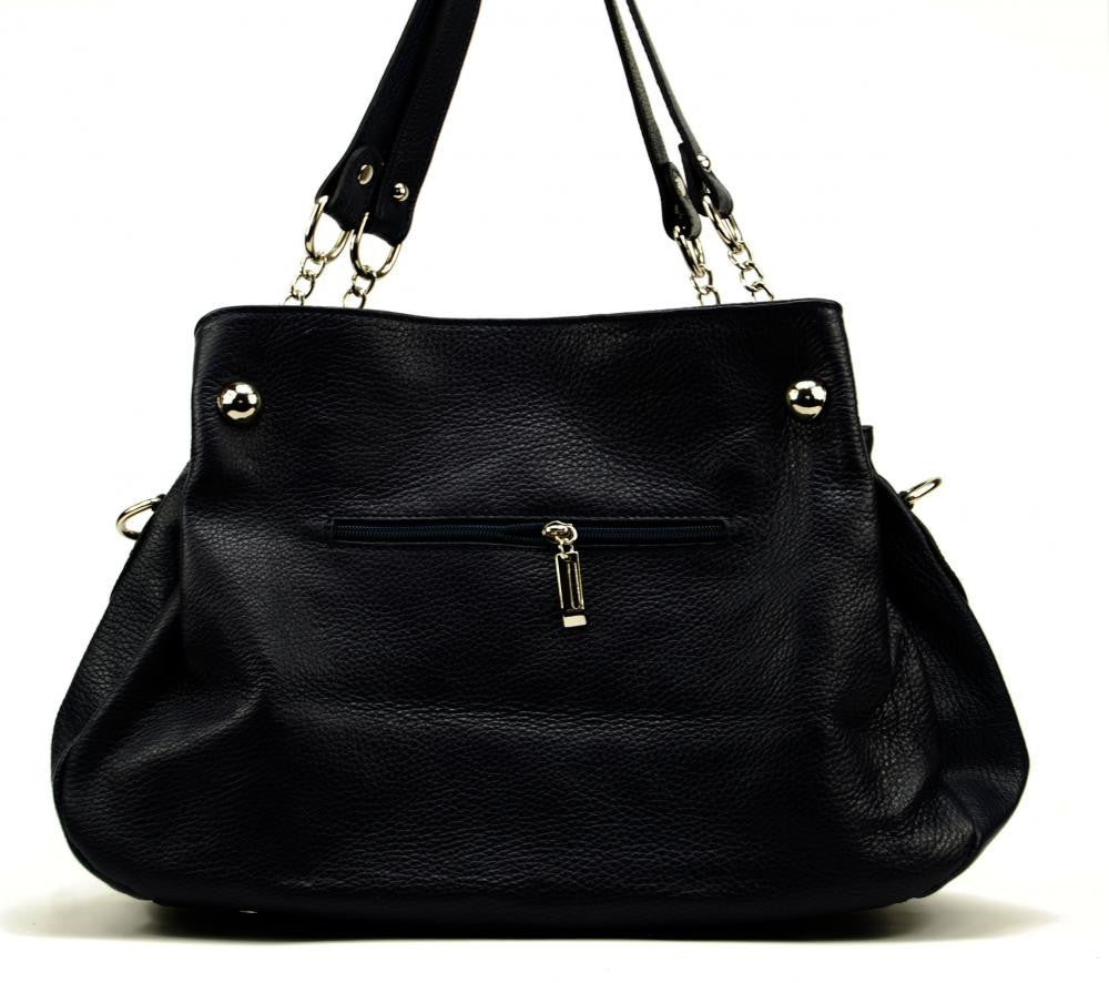 Sac à main en cuir grainé MADISON Noir