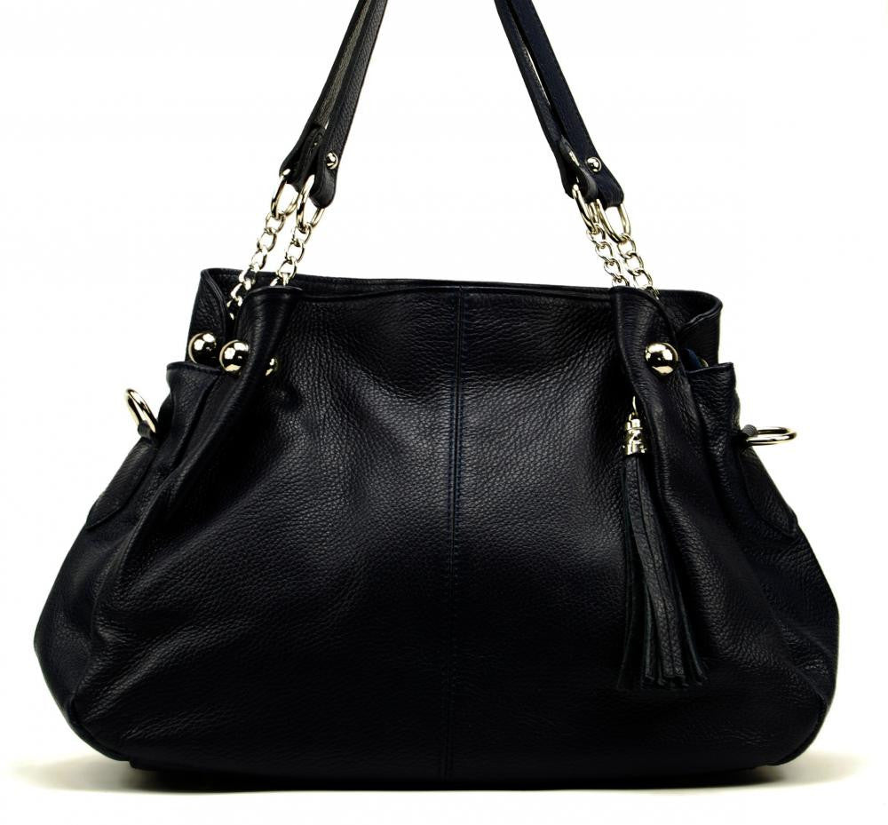 Sac à main en cuir grainé MADISON Noir