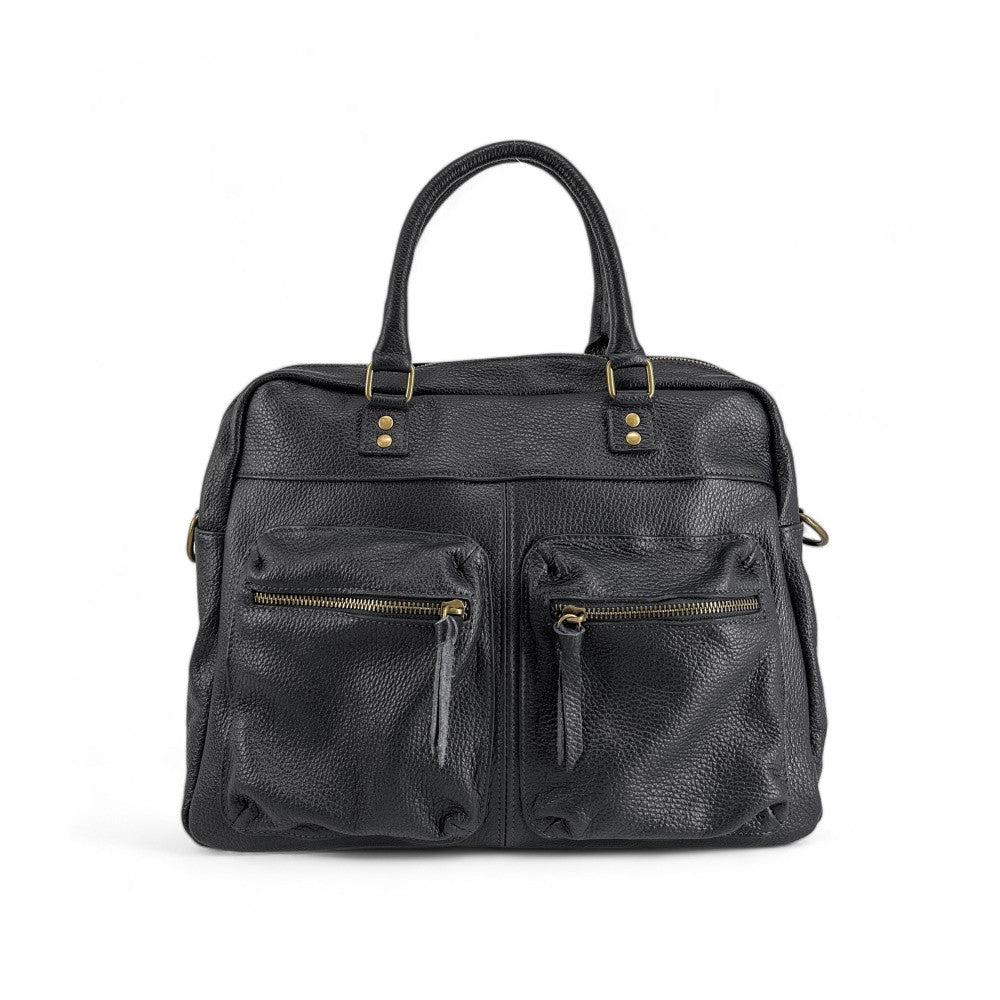 Sac à main en cuir grainé MOSCOU Noir