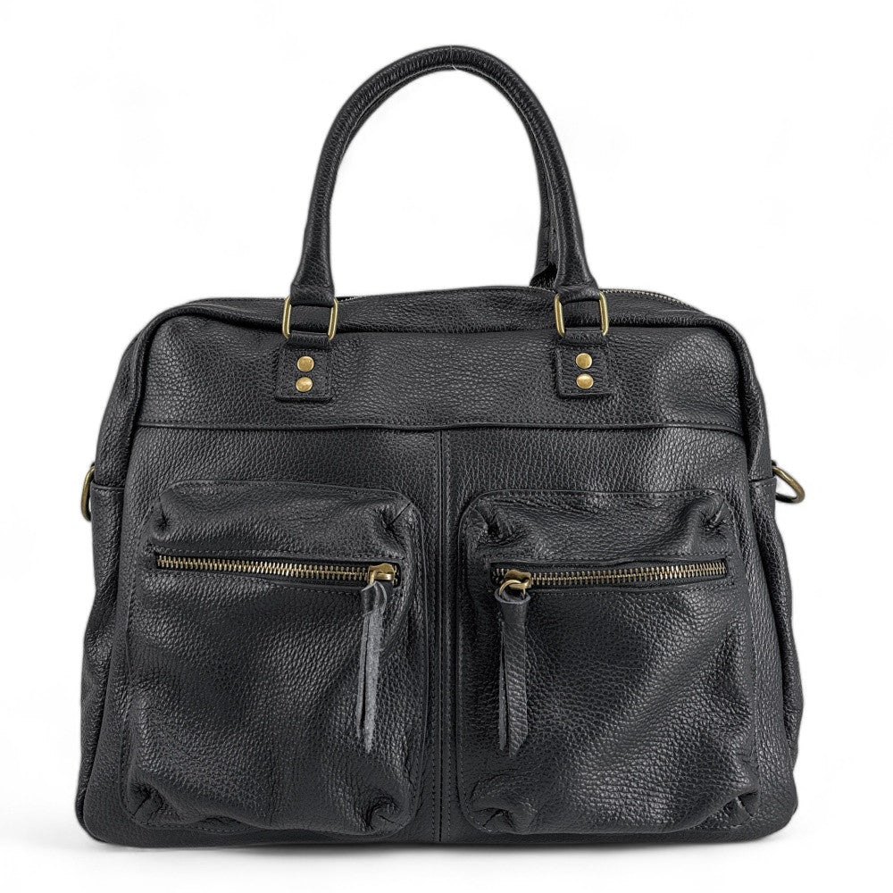 Sacs Femme | Sac à main en cuir grainé MOSCOU Noir