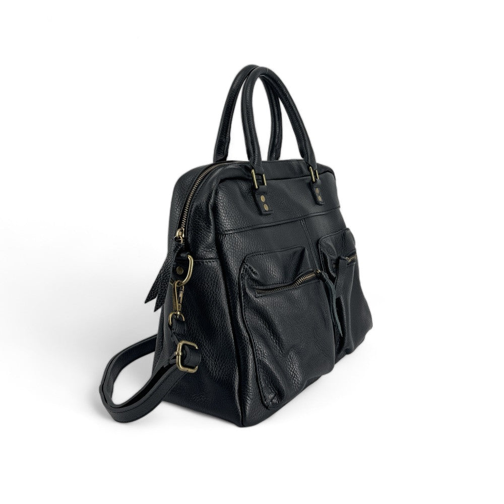 Sac à main en cuir grainé MOSCOU Noir