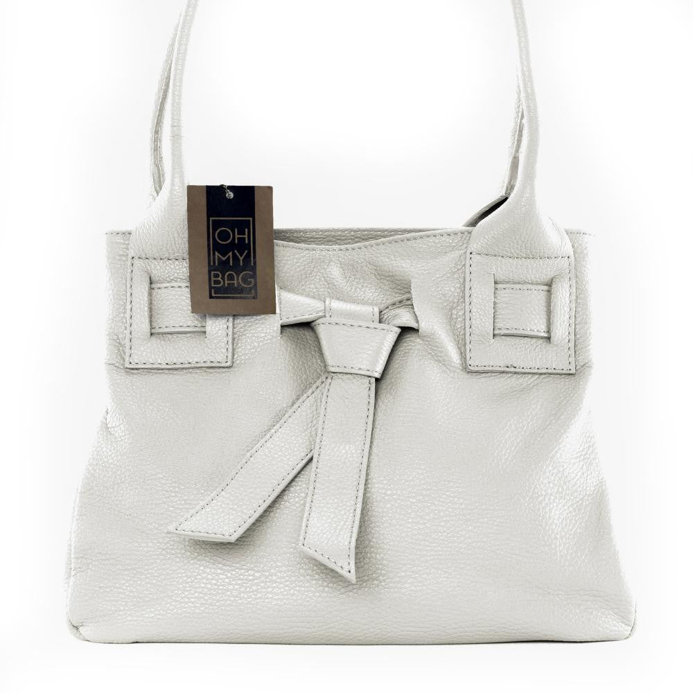 Sac à main en cuir grainé NOODY Blanc