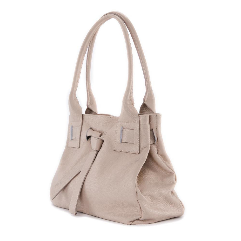 Sac à main en cuir grainé NOODY Rose nude