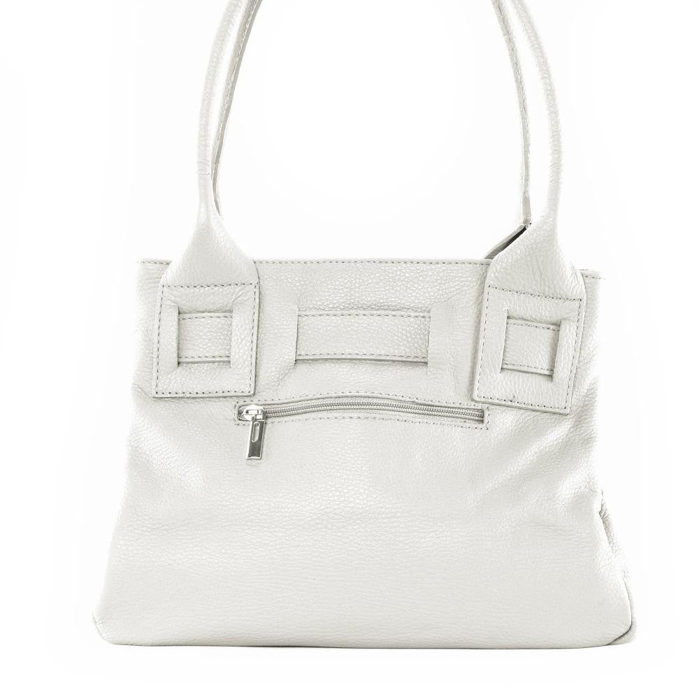 Sac à main en cuir grainé NOODY Blanc