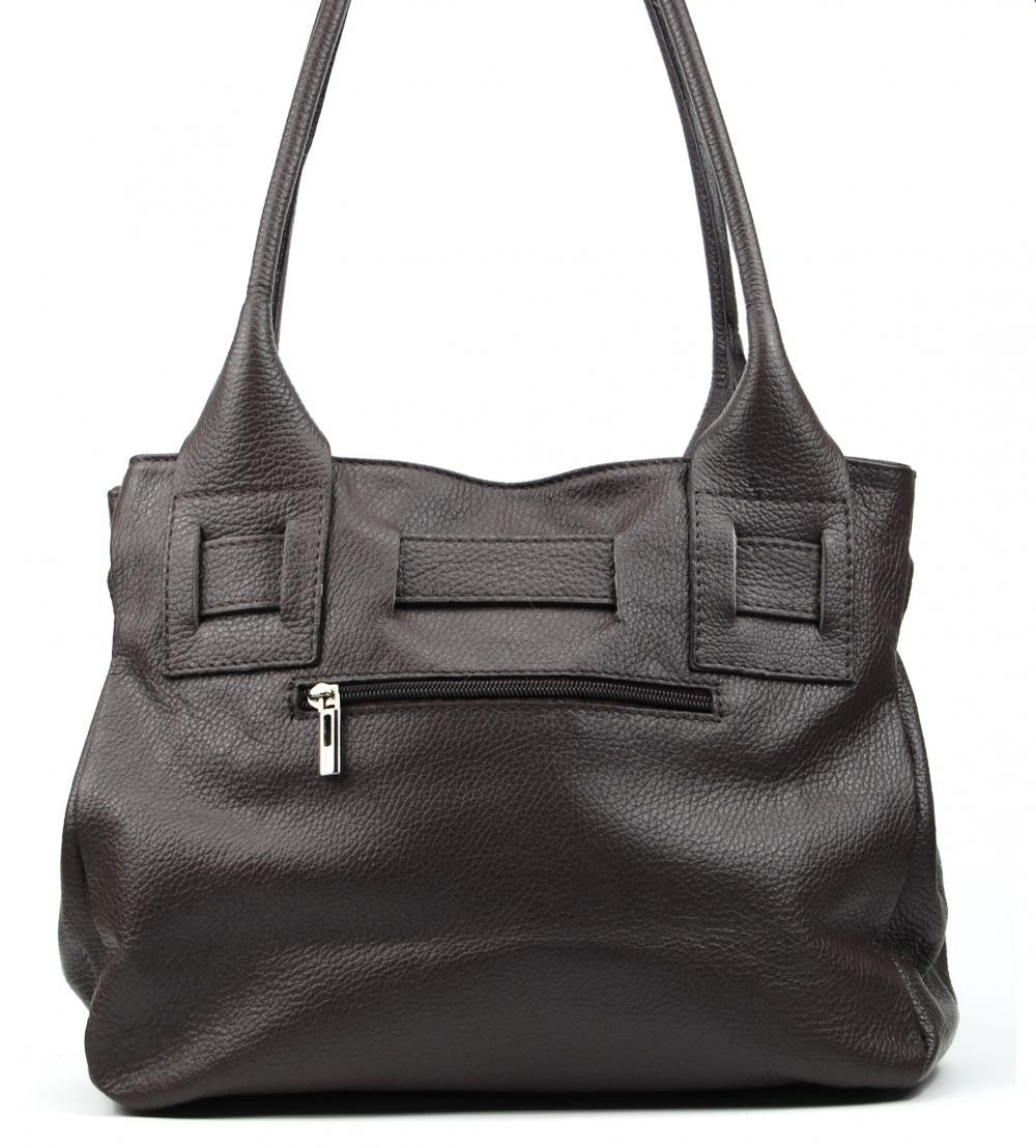 Sac à main en cuir grainé NOODY Chocolat