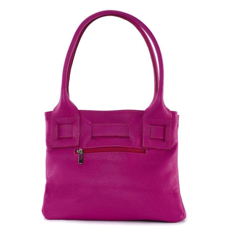 Sac à main en cuir grainé NOODY Rose fuchsia