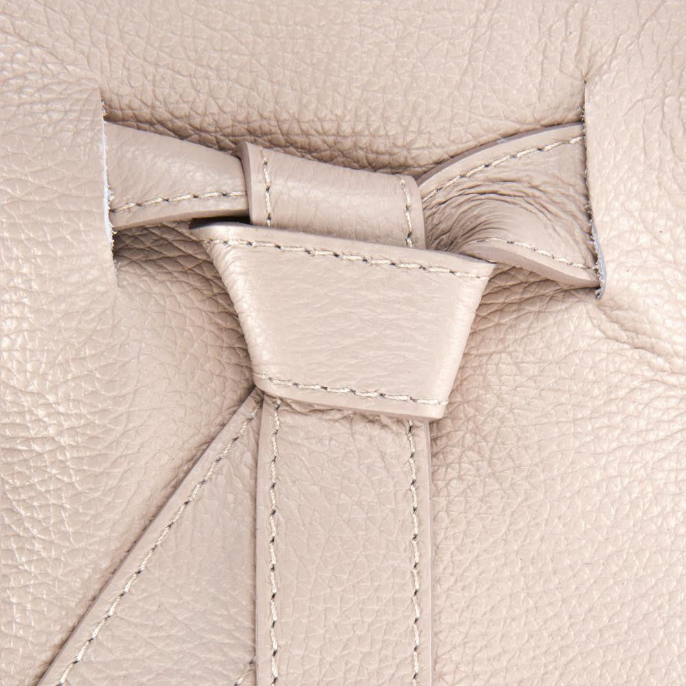 Sac à main en cuir grainé NOODY Rose nude
