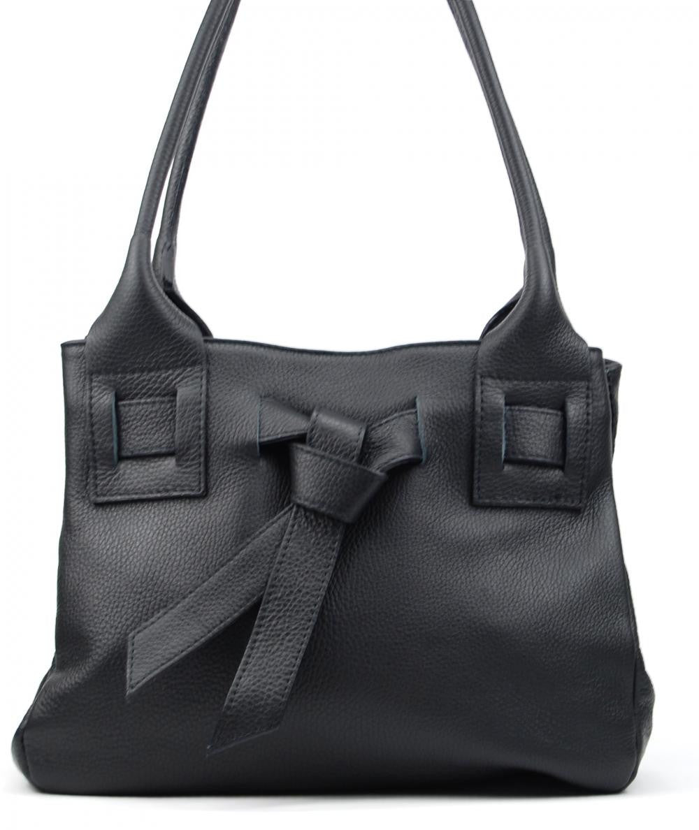 Sac à main en cuir grainé NOODY Noir