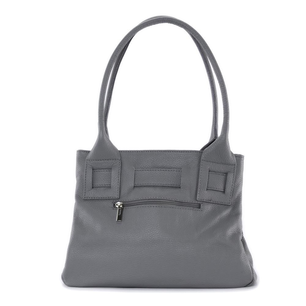 Sac à main en cuir grainé NOODY Gris clair
