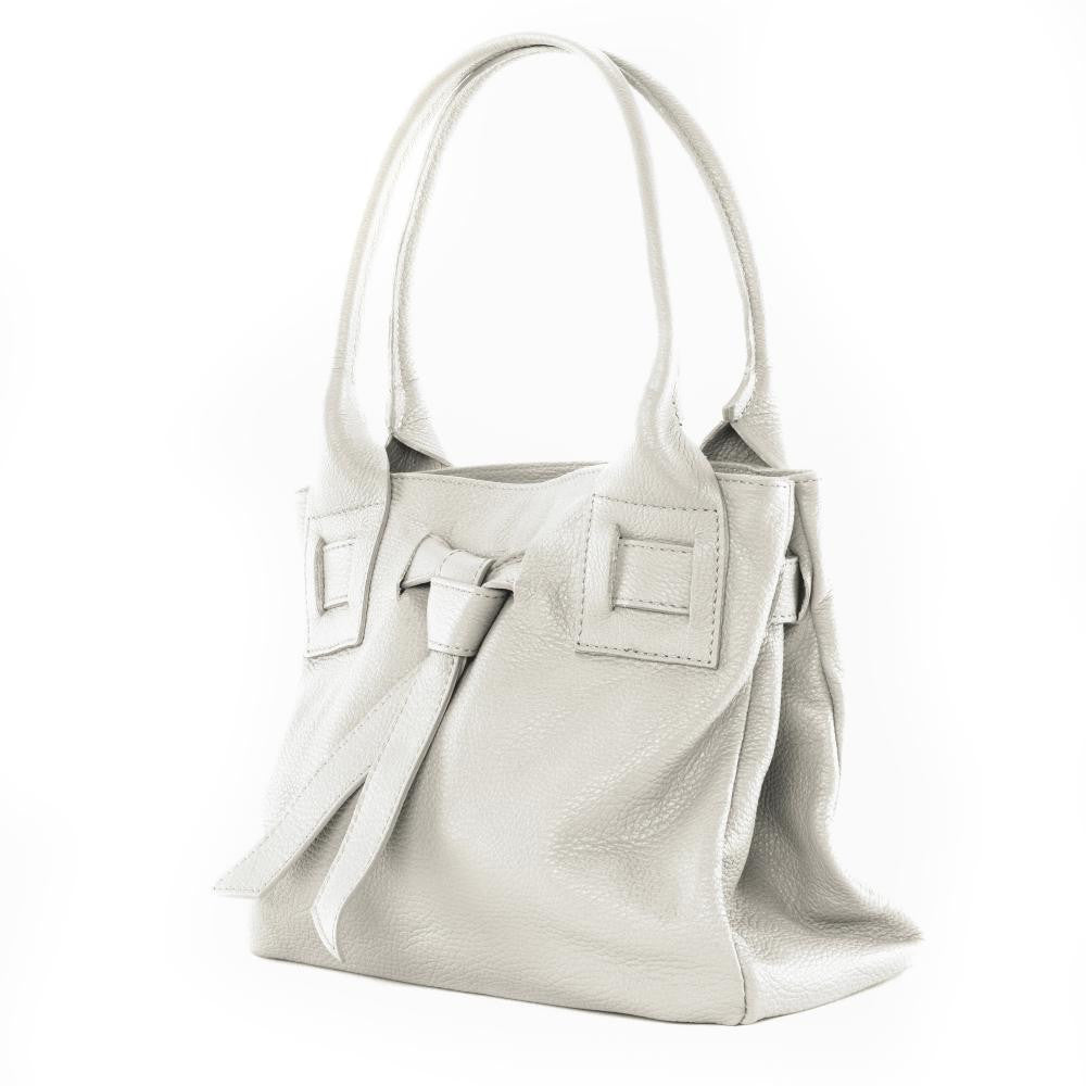Sac à main en cuir grainé NOODY Blanc
