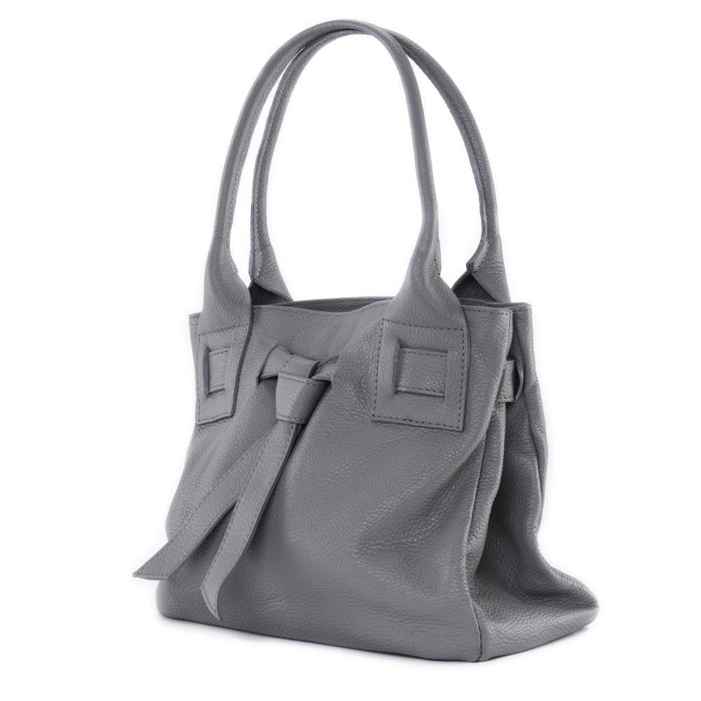 Sac à main en cuir grainé NOODY Gris clair