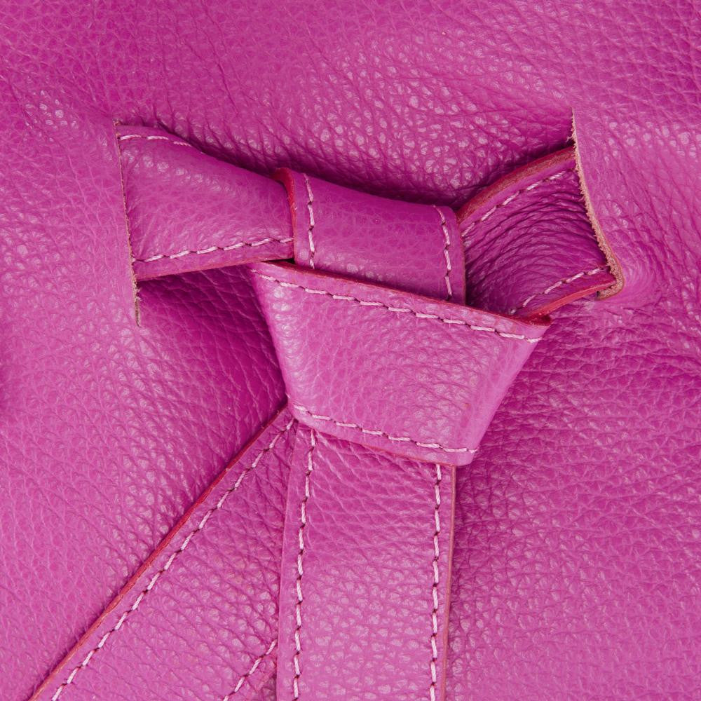 Sac à main en cuir grainé NOODY Rose fuchsia