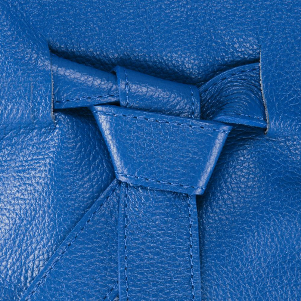 Sac à main en cuir grainé NOODY Bleu roi