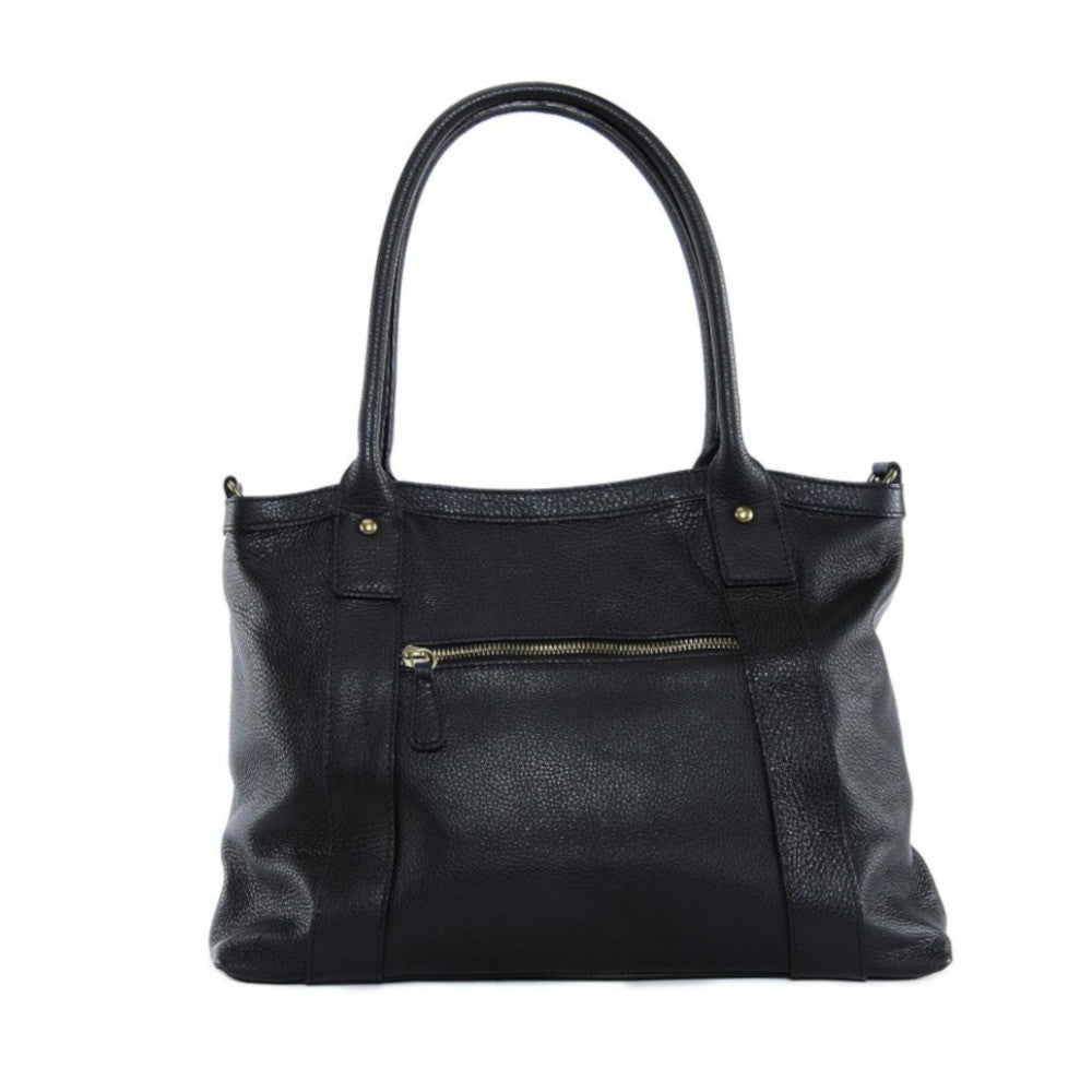 Sac à main en cuir grainé RANGOON Noir