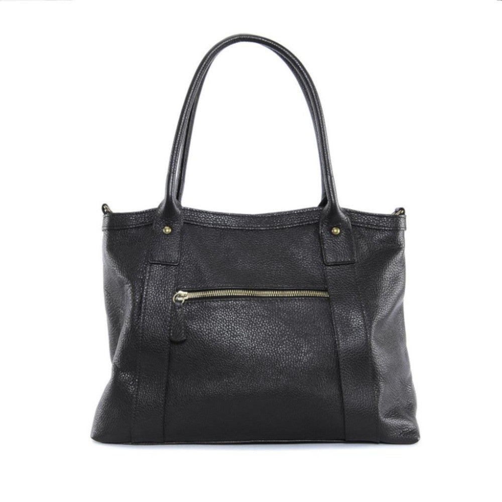 Sac à main en cuir grainé RANGOON Chocolat