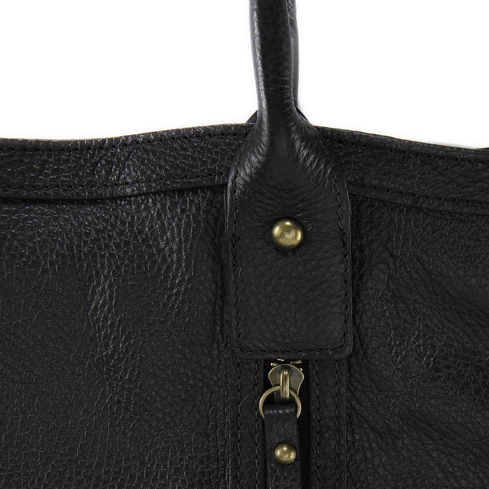 Sac à main en cuir grainé RANGOON Chocolat
